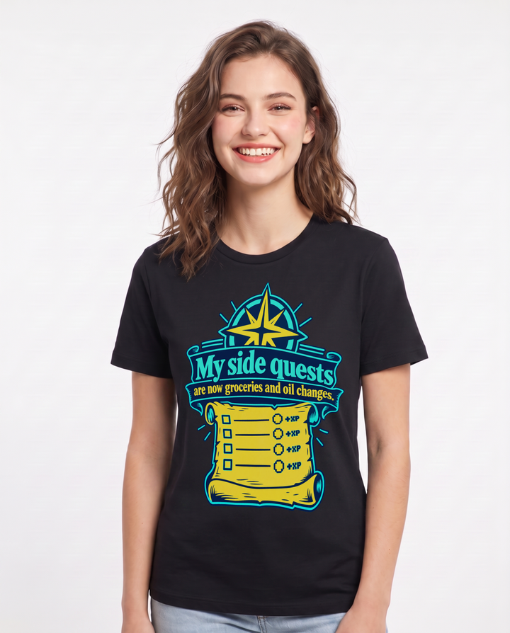 Gaming Black T-Shirt for Women – Game Night Graphic Tee product image 3