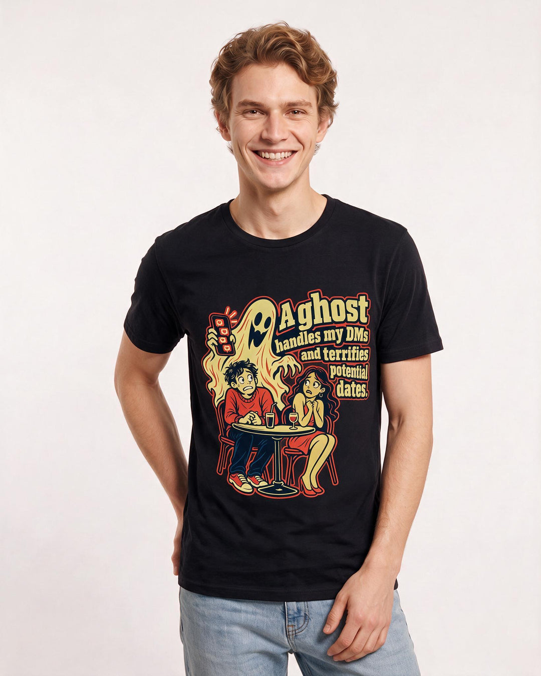 Halloween Black T-Shirt for Men – Halloween Theme Graphic Tee product image 1