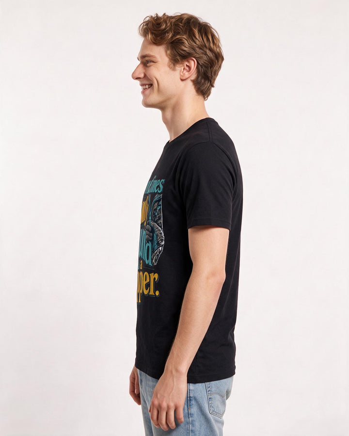 Hunting Black T-Shirt for Men – Everyday Expression Graphic Tee product image 2