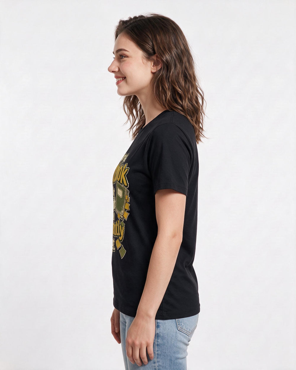 Meme Black T-Shirt for Women – Everyday Expression Graphic Tee product image 2
