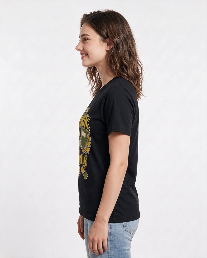 Meme Black T-Shirt for Women – Everyday Expression Graphic Tee product image 2