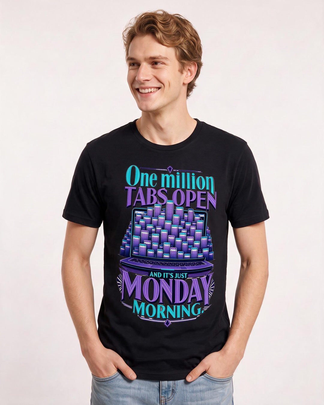 Meme Black T-Shirt for Men – Everyday Expression Graphic Tee product image 1