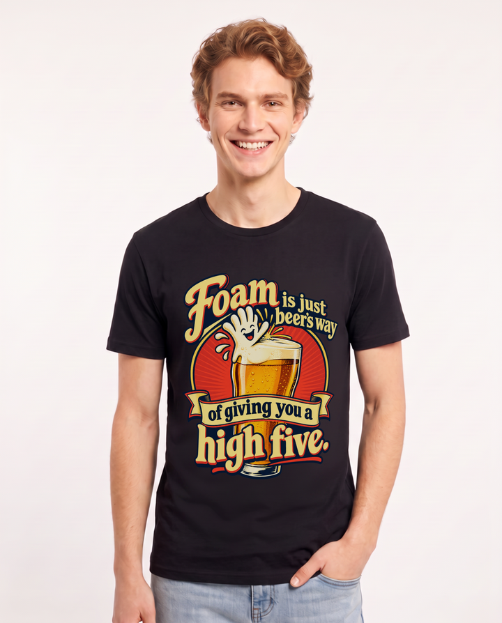 Beer Black T-Shirt for Men – Everyday Expression Graphic Tee product image 3