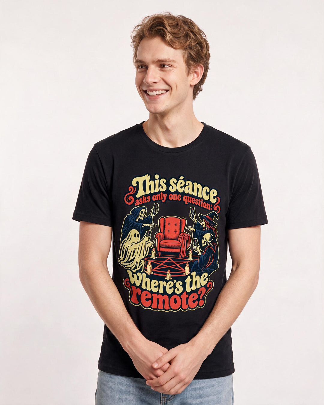 Halloween Black T-Shirt for Men – Halloween Theme Graphic Tee product image 1