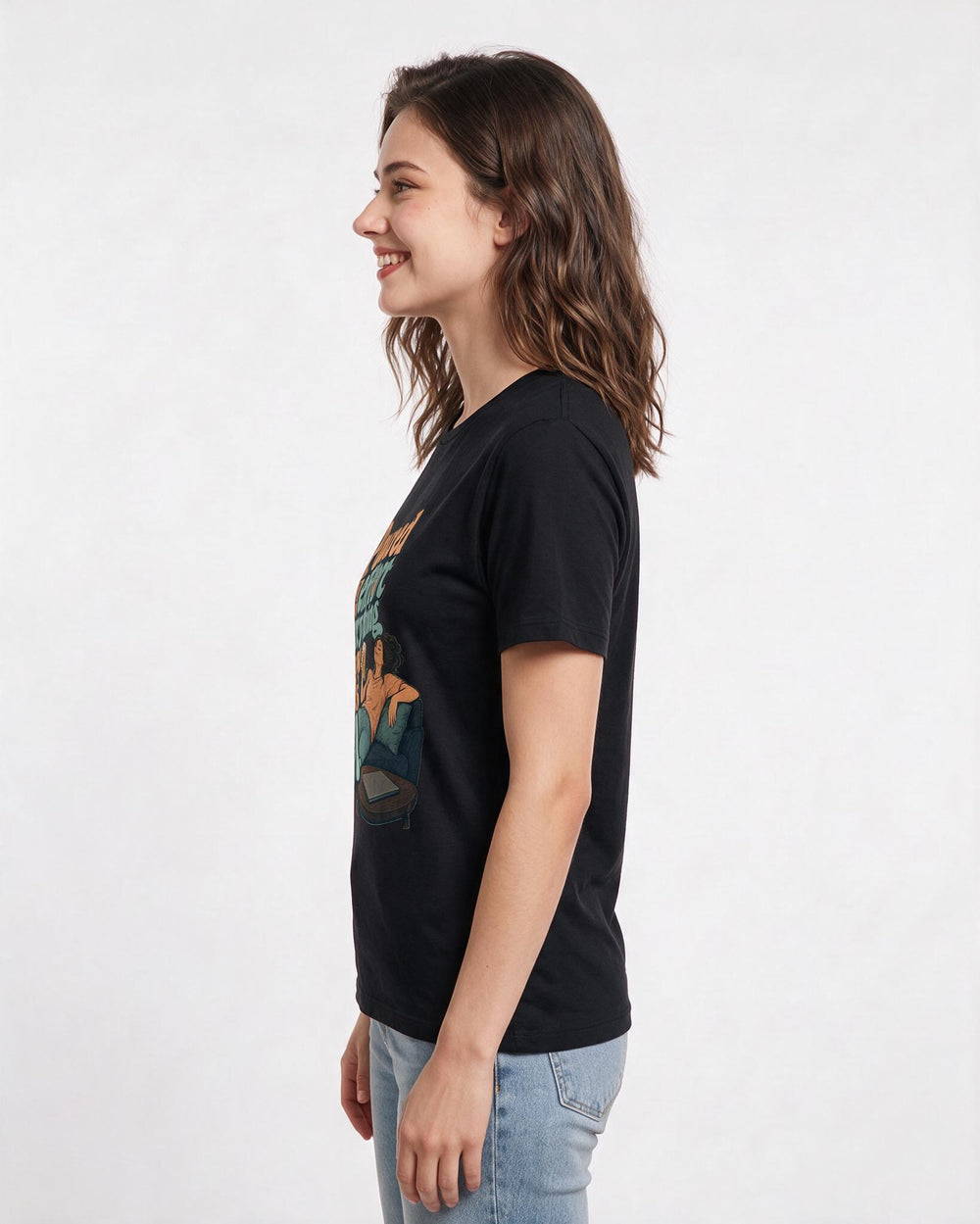 Beer Black T-Shirt for Women – Everyday Expression Graphic Tee product image 2