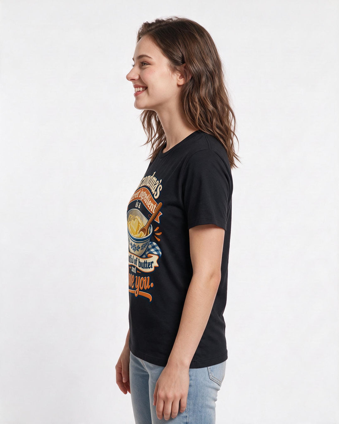 Grandparent Black T-Shirt for Women – Everyday Expression Graphic Tee product image 2