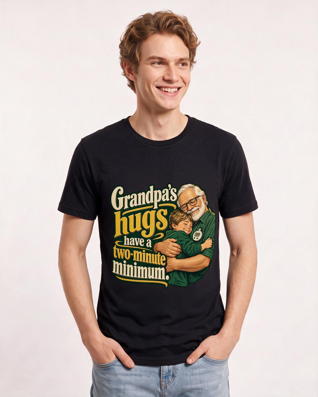 Grandparent Black T-Shirt for Men – Everyday Expression Graphic Tee product image 1