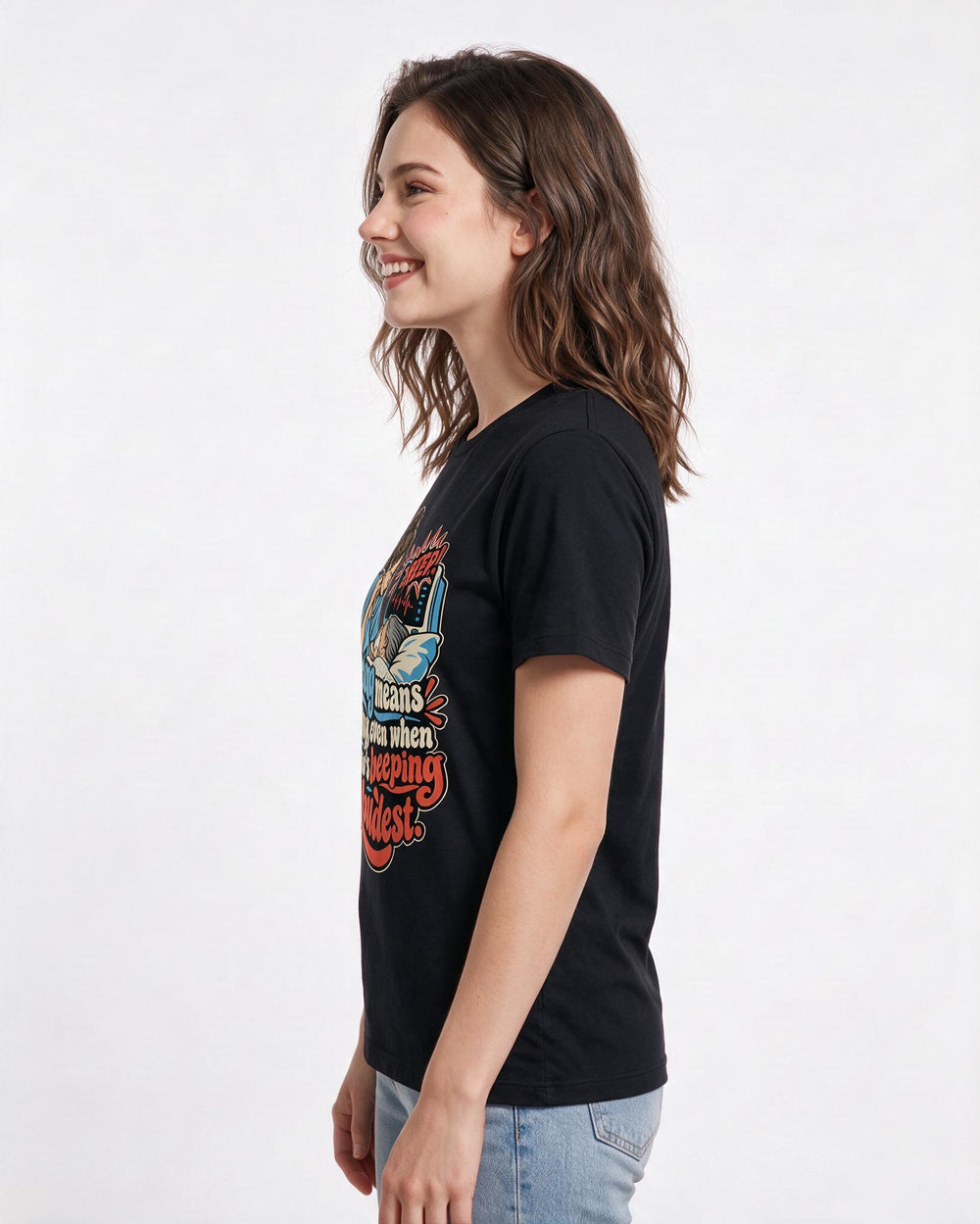 Nurse Black T-Shirt for Women – Nursing Life Graphic Tee product image 2