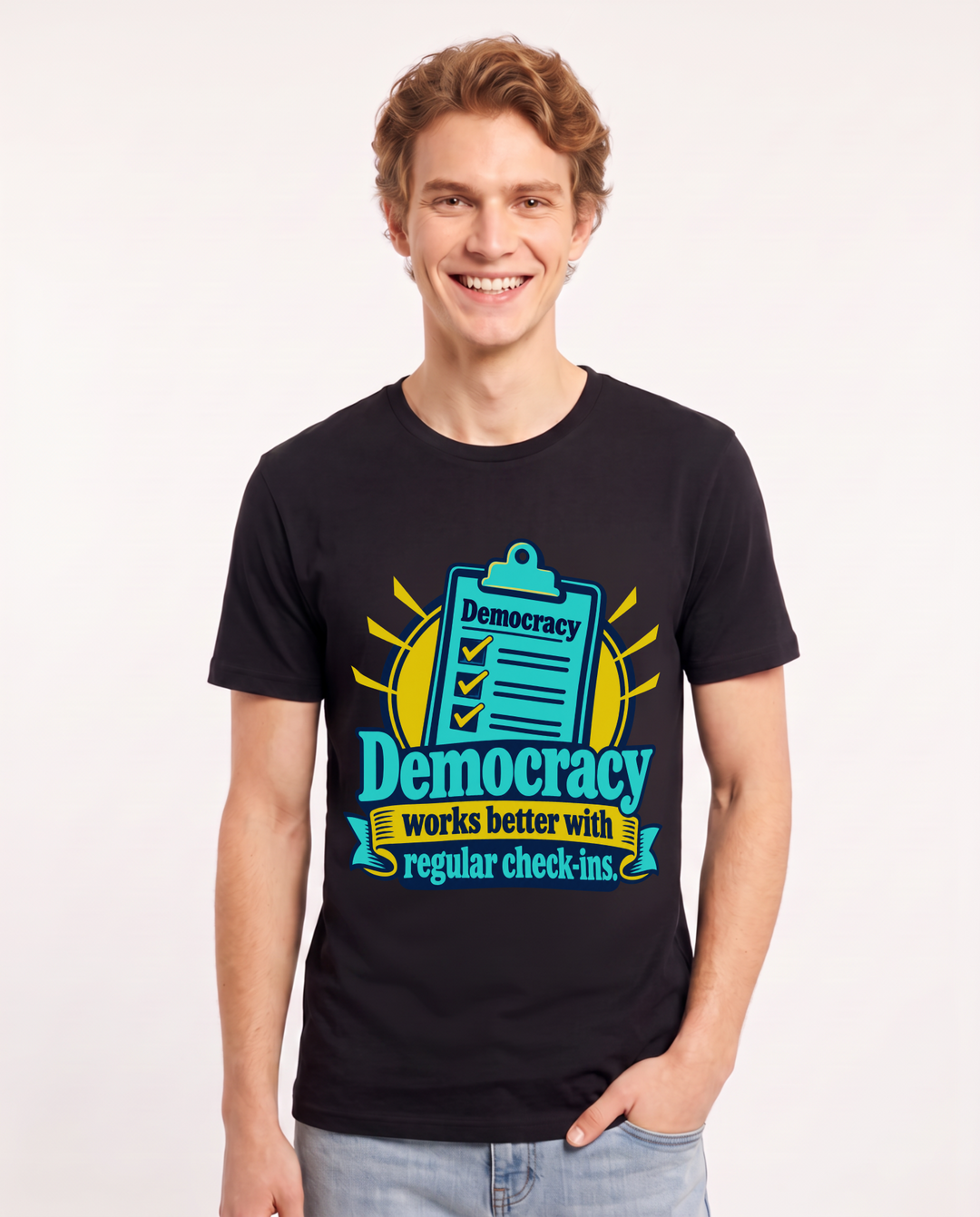 Political Statement Black T-Shirt for Men – Everyday Expression Graphic Tee product image 3