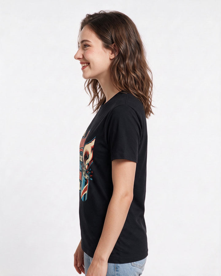 Beer Black T-Shirt for Women – Everyday Expression Graphic Tee product image 2