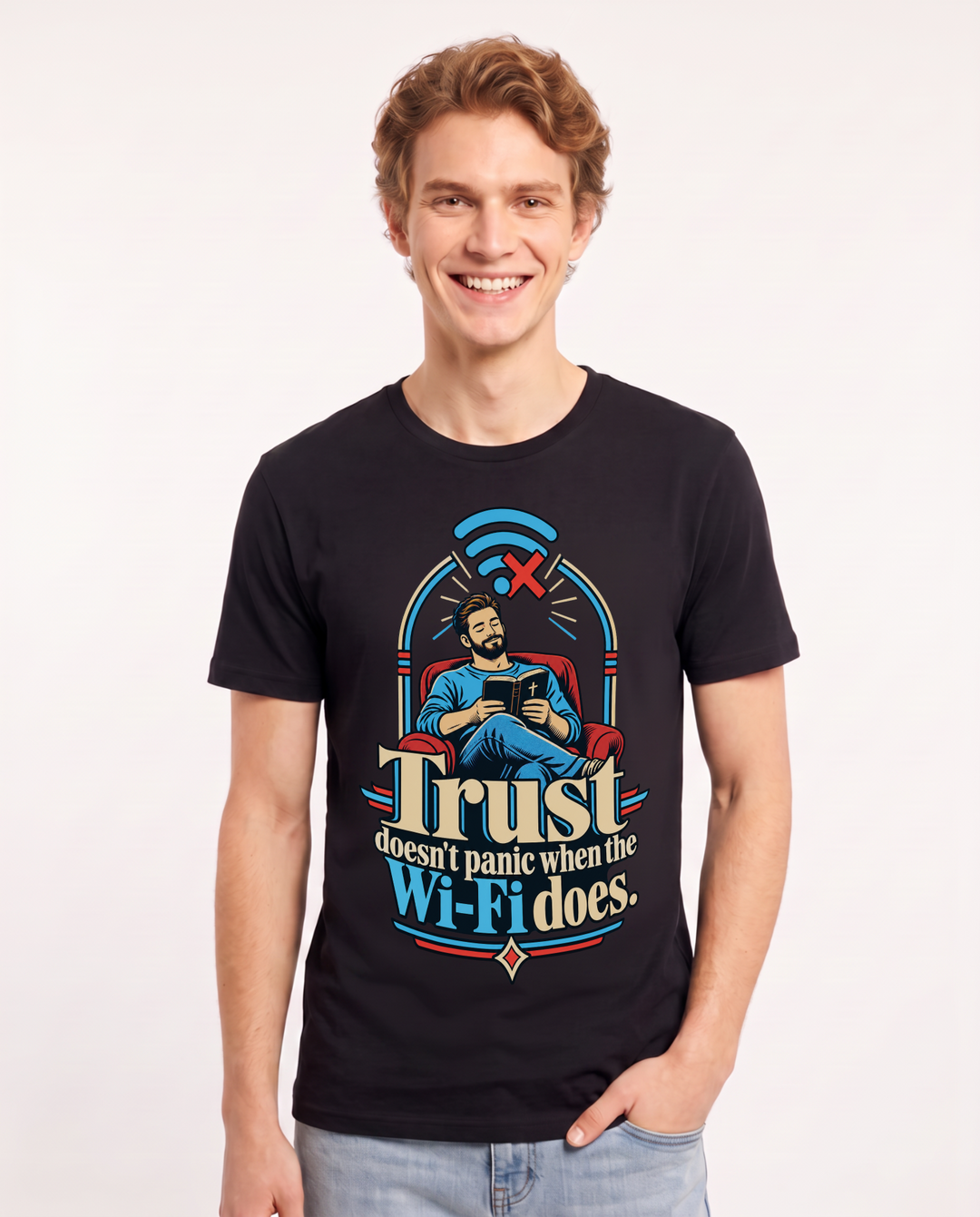 Christian Faith Black T-Shirt for Men – Everyday Expression Graphic Tee product image 3