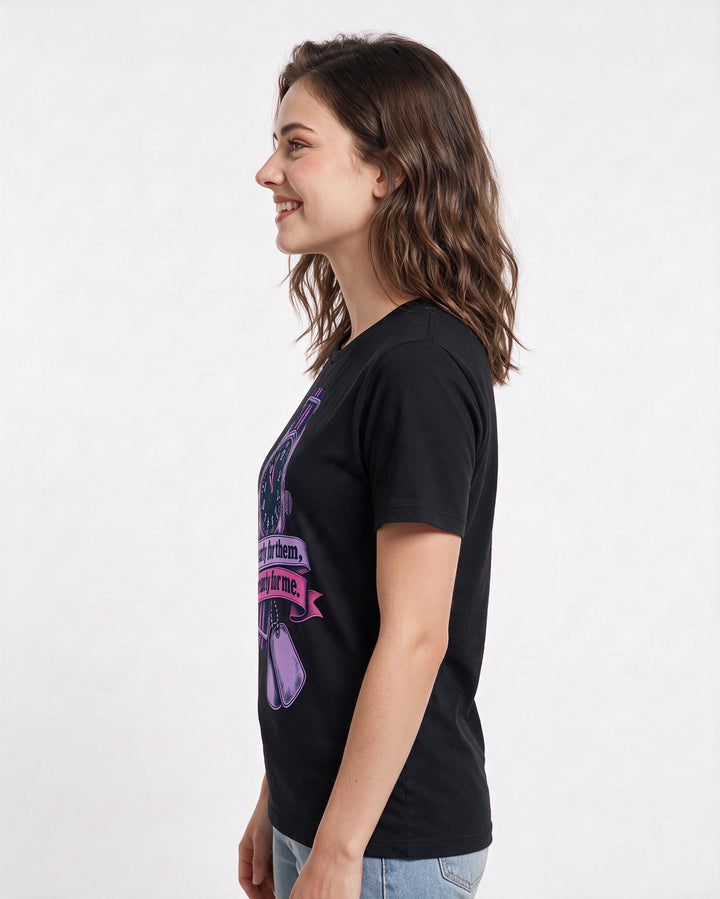 Veteran Black T-Shirt for Women – Everyday Expression Graphic Tee product image 2