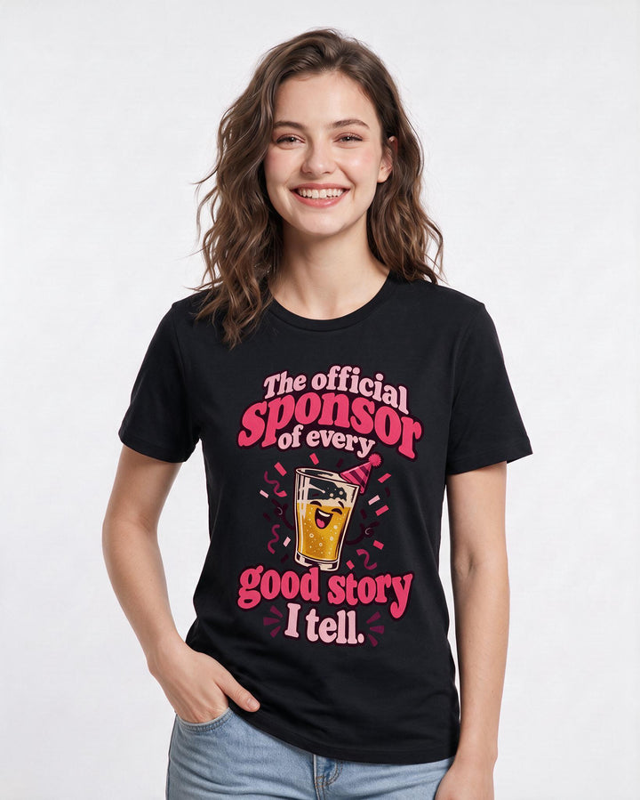Beer Black T-Shirt for Women – Everyday Expression Graphic Tee product image 1