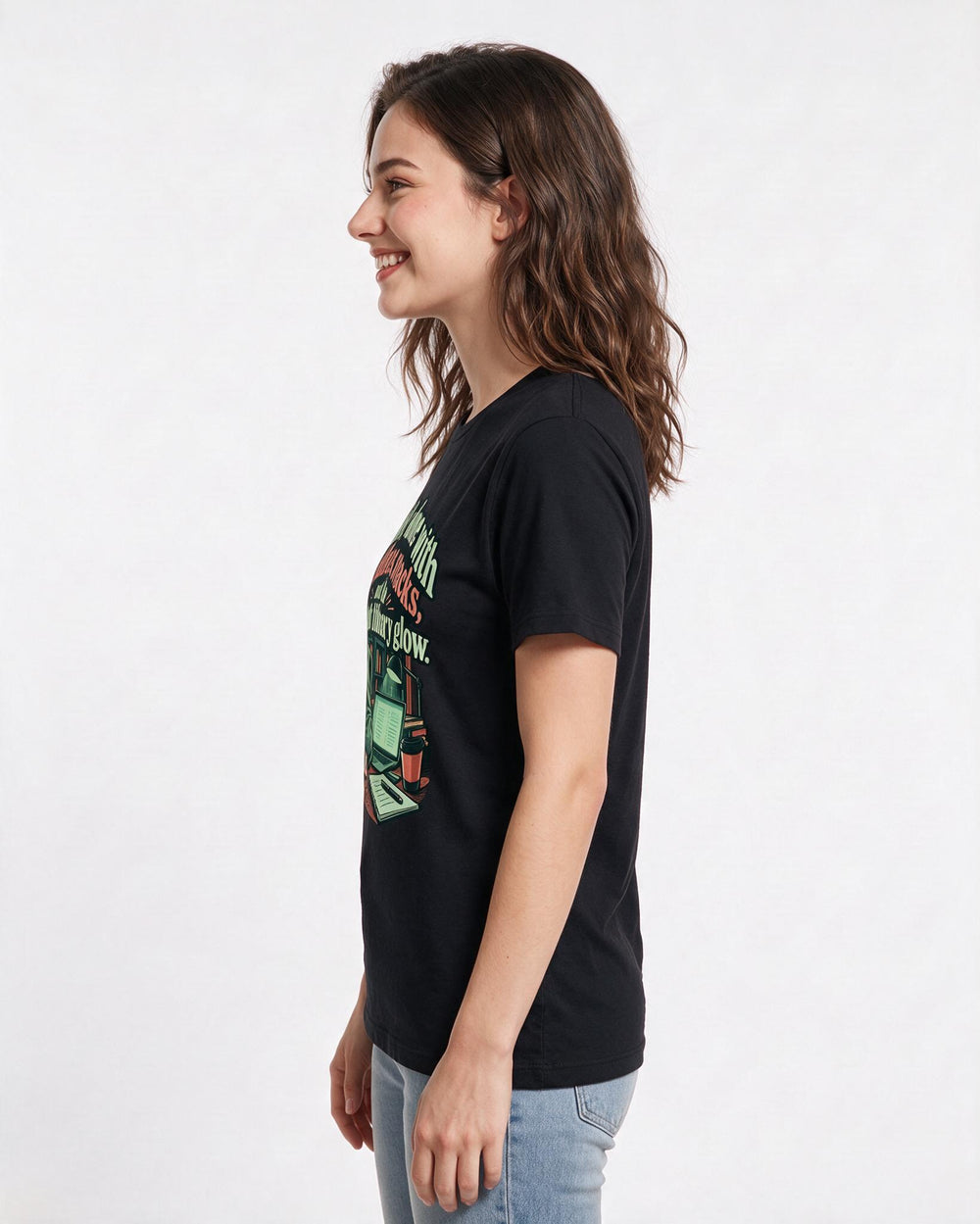 Graduation Black T-Shirt for Women – Everyday Expression Graphic Tee product image 2