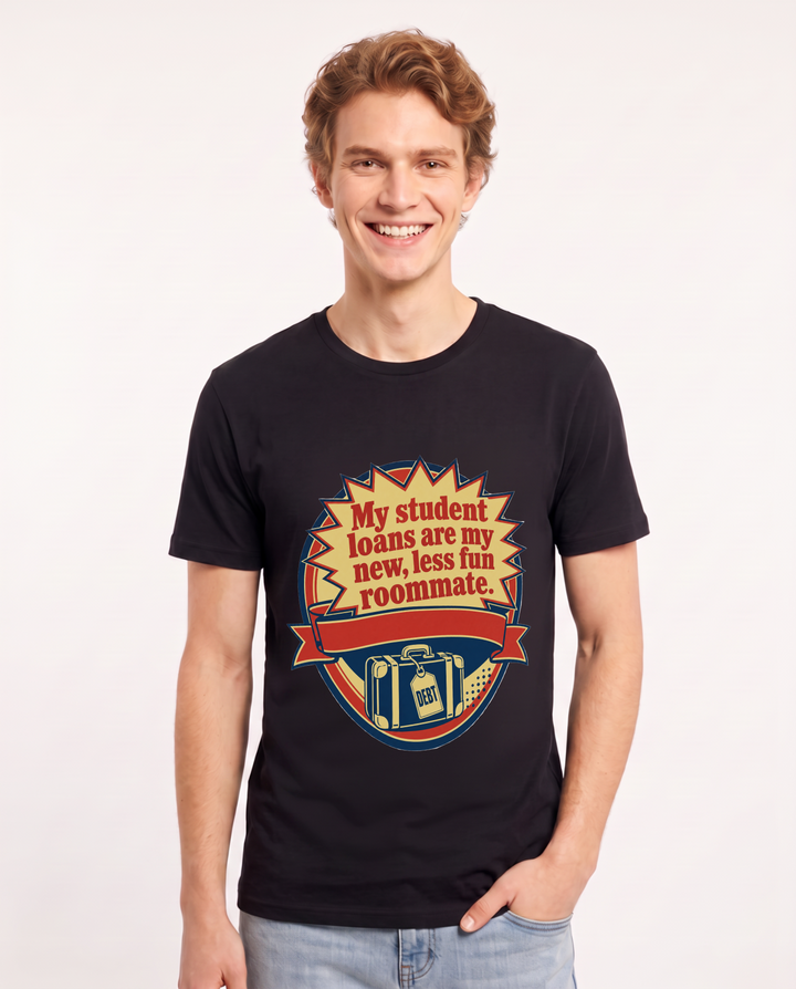 Graduation Gift Men's Black T-Shirt - My student loans are my new, product image 1