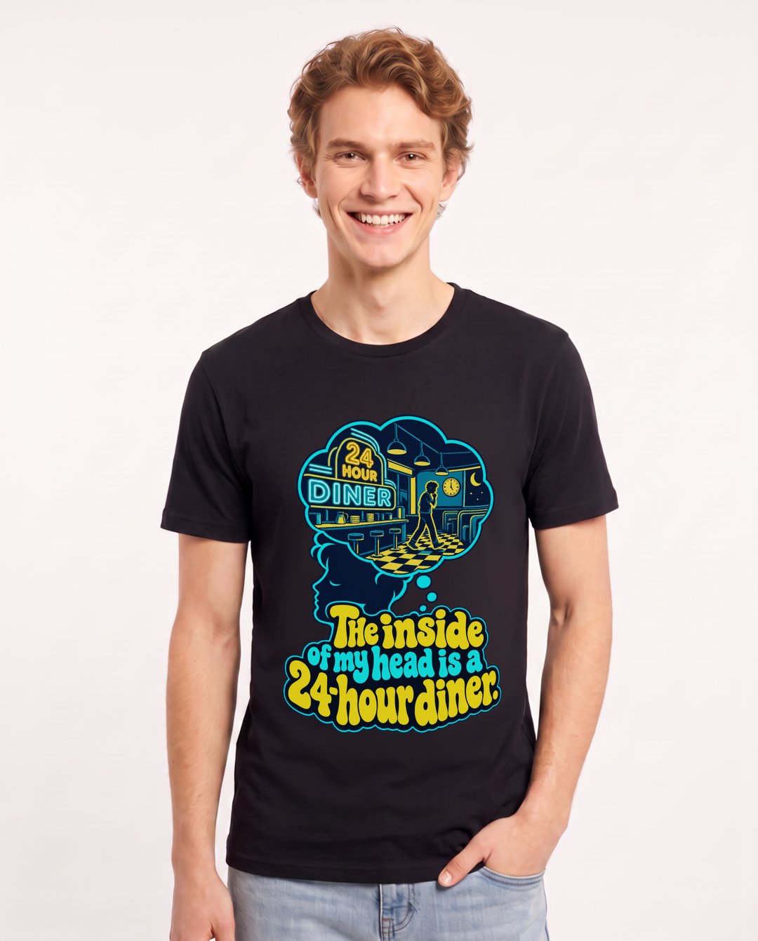 Meme Black T-Shirt for Men – Everyday Expression Graphic Tee product image 3
