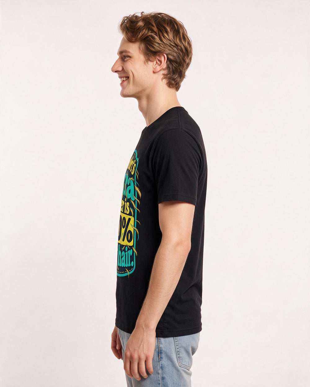 Cat Lover Black T-Shirt for Men – Everyday Expression Graphic Tee product image 2