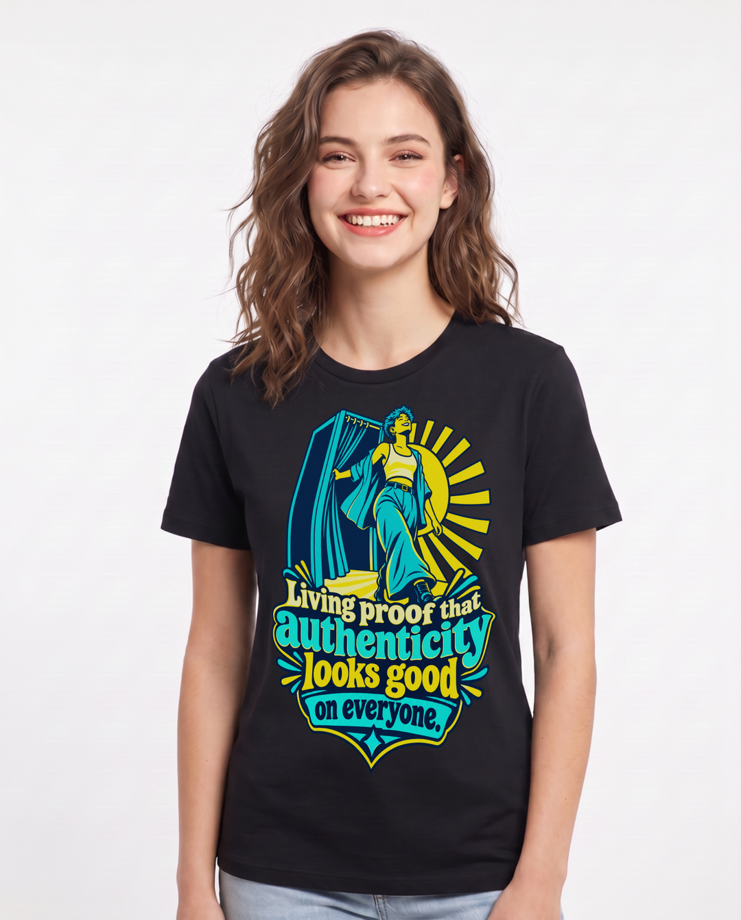 Pride Black T-Shirt for Women – Everyday Expression Graphic Tee product image 3