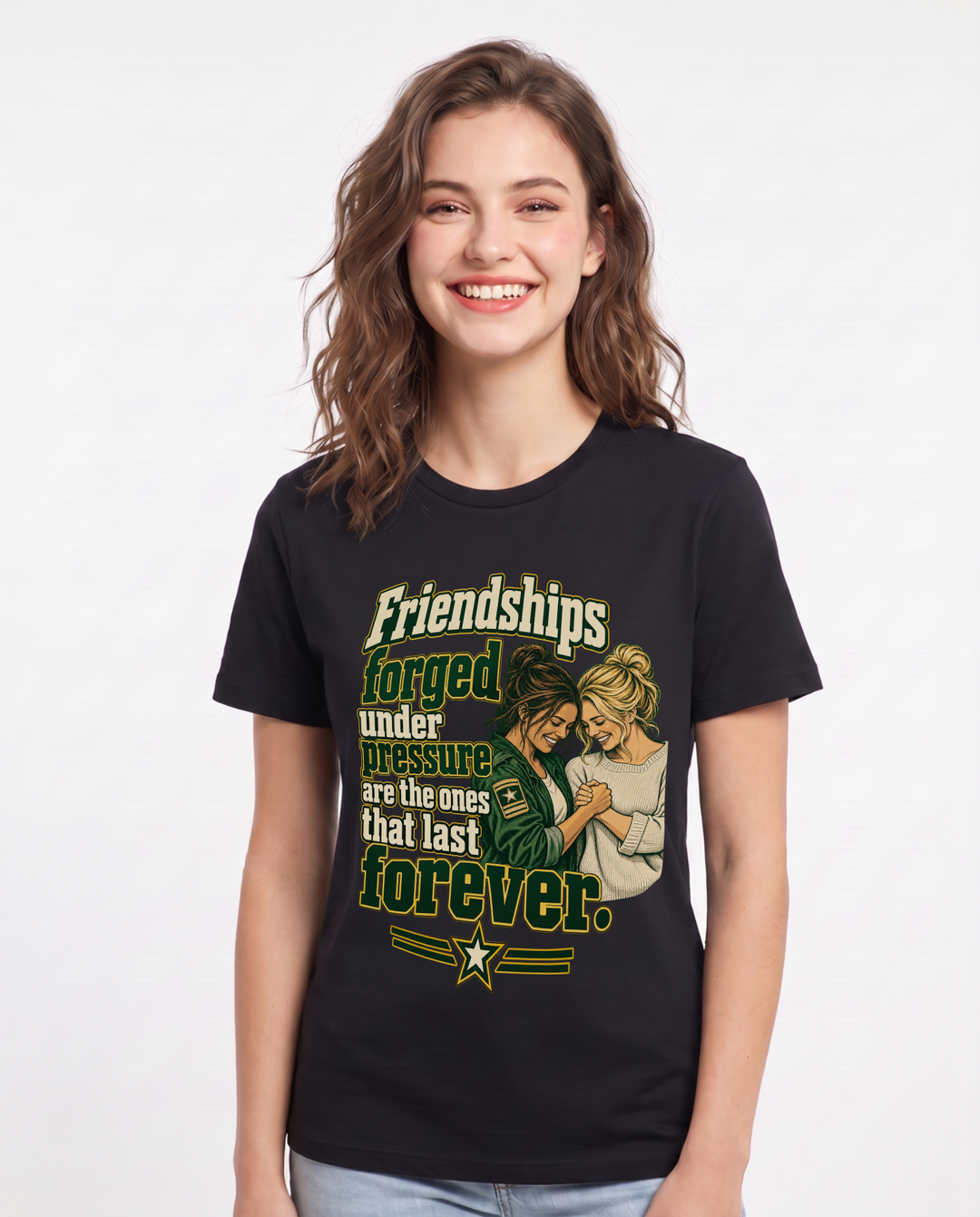 Veteran Black T-Shirt for Women – Everyday Expression Graphic Tee product image 3