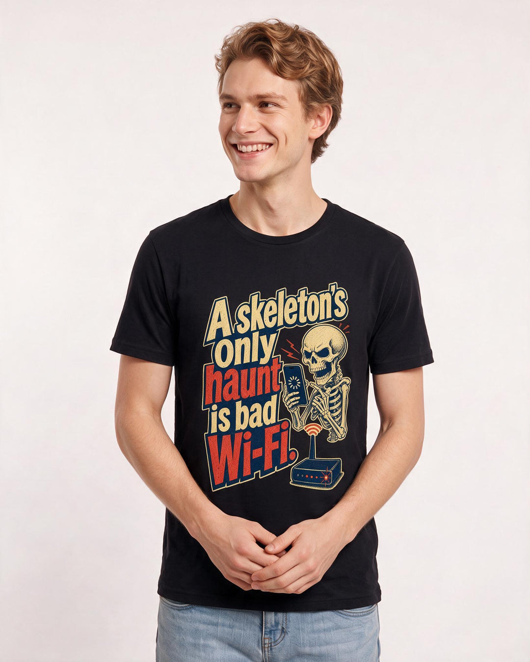 Halloween Black T-Shirt for Men – Halloween Theme Graphic Tee product image 3