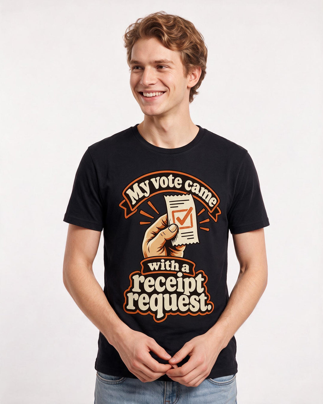 Political Statement Black T-Shirt for Men – Everyday Expression Graphic Tee product image 1