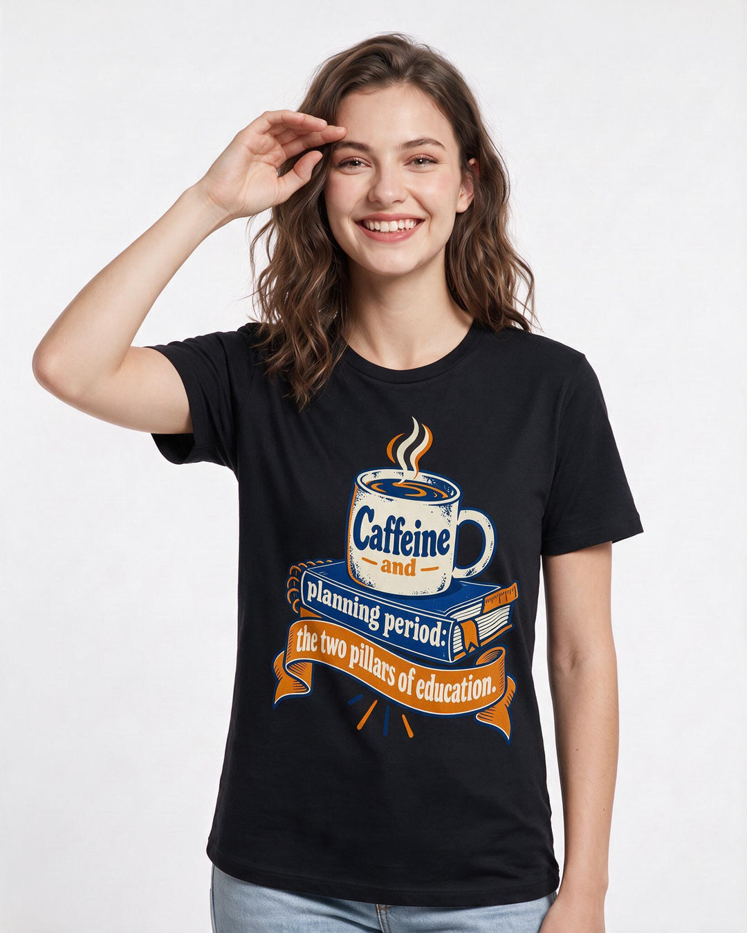 Teacher Black T-Shirt for Women – Everyday Expression Graphic Tee product image 1