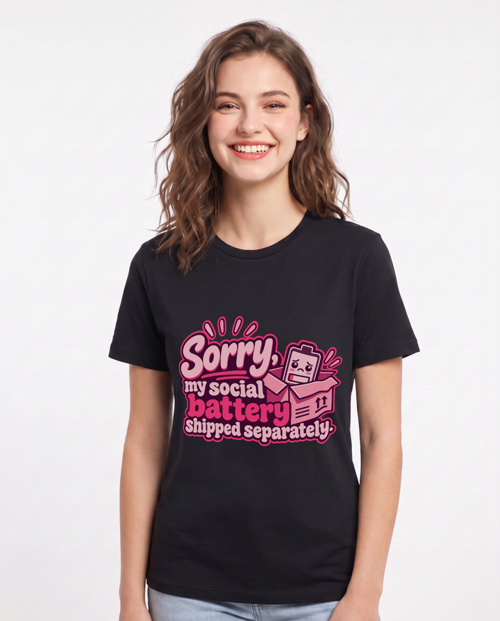 Meme Black T-Shirt for Women – Everyday Expression Graphic Tee product image 3
