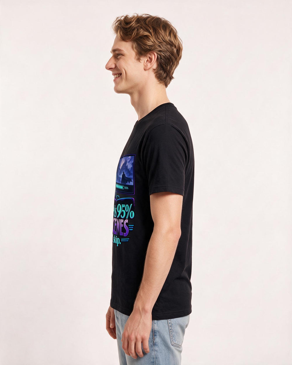 Gaming Black T-Shirt for Men – Game Night Graphic Tee product image 2