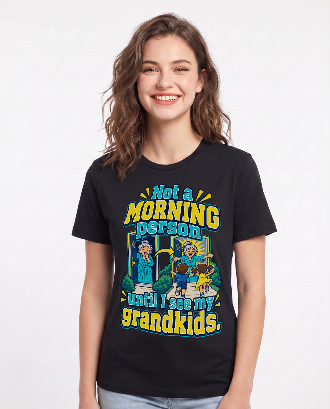 Grandparent Black T-Shirt for Women – Everyday Expression Graphic Tee product image 3