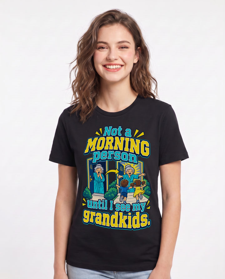 Grandparent Black T-Shirt for Women – Everyday Expression Graphic Tee product image 3