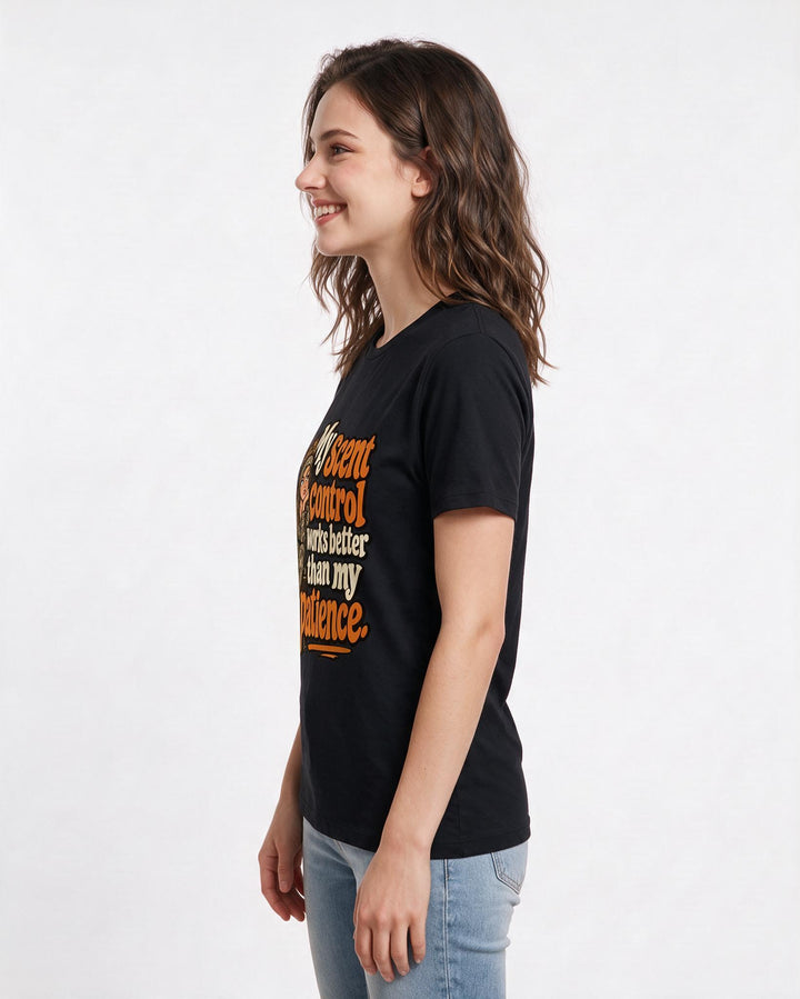 Hunting Black T-Shirt for Women – Everyday Expression Graphic Tee product image 2