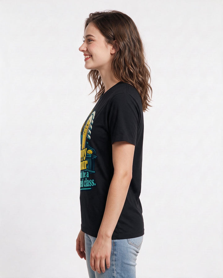 Beer Black T-Shirt for Women – Everyday Expression Graphic Tee product image 2