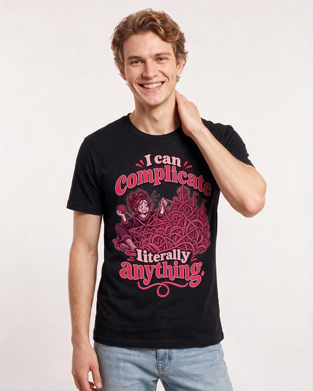 Meme Black T-Shirt for Men – Everyday Expression Graphic Tee product image 1