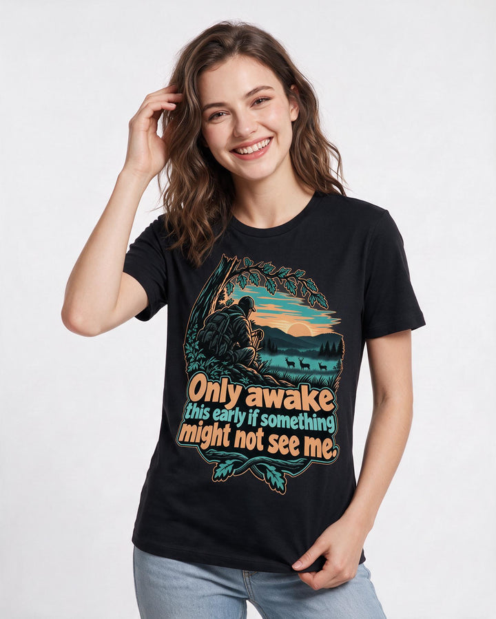Hunting Black T-Shirt for Women – Everyday Expression Graphic Tee product image 1