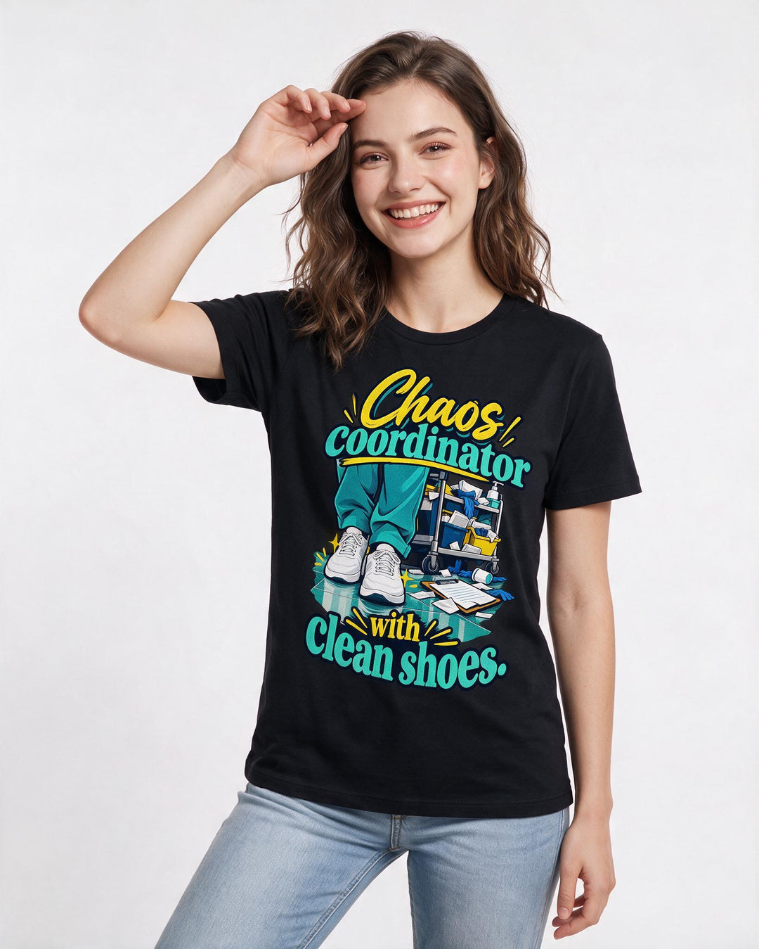 Nurse Black T-Shirt for Women – Nursing Life Graphic Tee product image 1