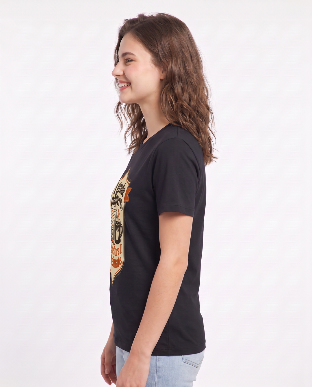 Teacher Gift Women's Black T-Shirt - I grade papers, therefore I product image 2