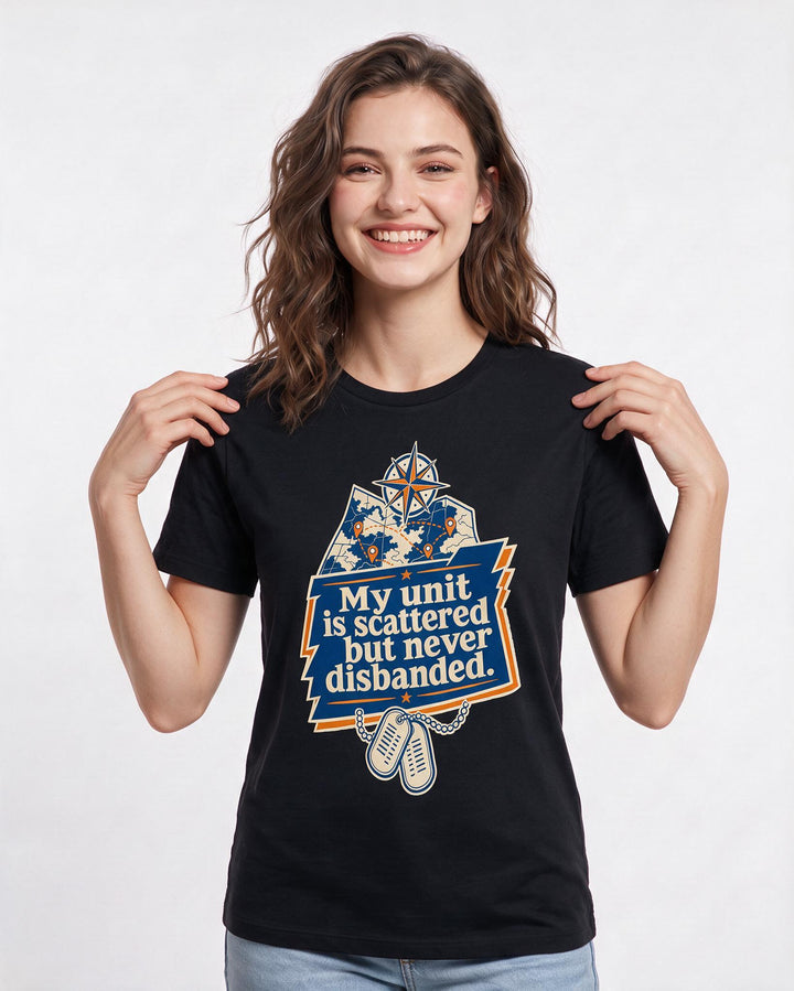 Graphic Women's Black T-Shirt - My unit is scattered but never product image 3