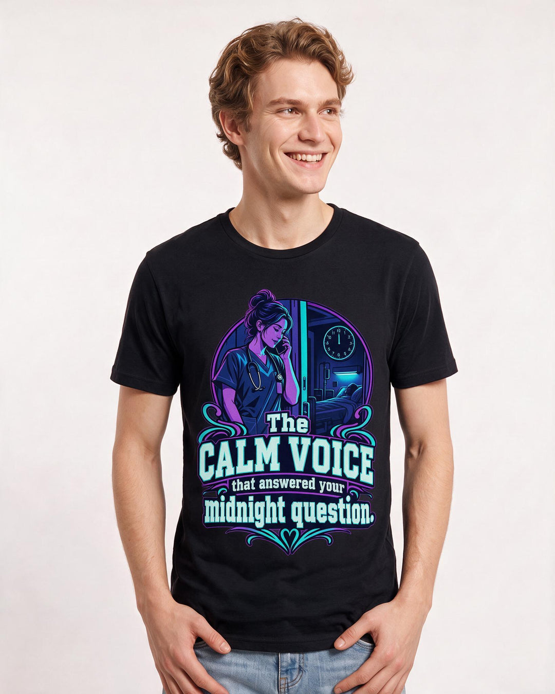 Nurse Black T-Shirt for Men – Nursing Life Graphic Tee product image 1