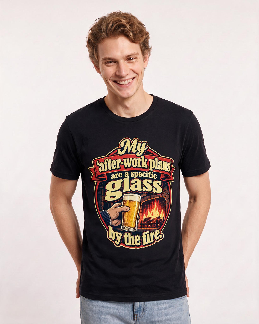 Beer Black T-Shirt for Men – Everyday Expression Graphic Tee product image 1
