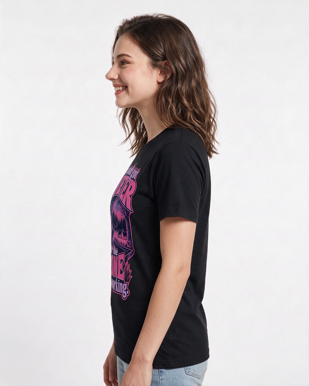 Hunting Black T-Shirt for Women – Everyday Expression Graphic Tee product image 2