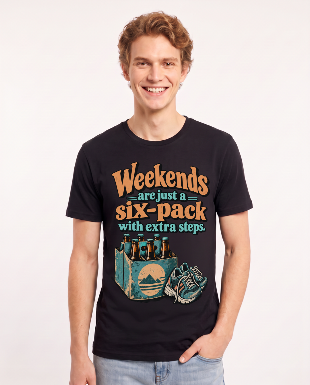 Beer Black T-Shirt for Men – Everyday Expression Graphic Tee product image 3