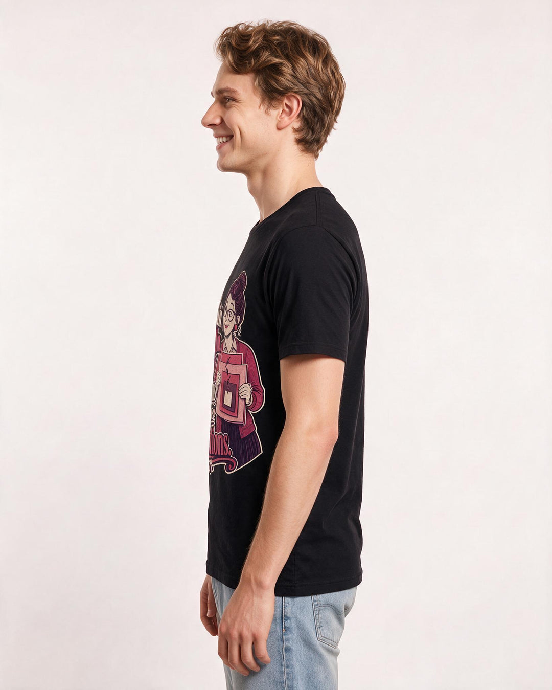 Teacher Black T-Shirt for Men – Everyday Expression Graphic Tee product image 2