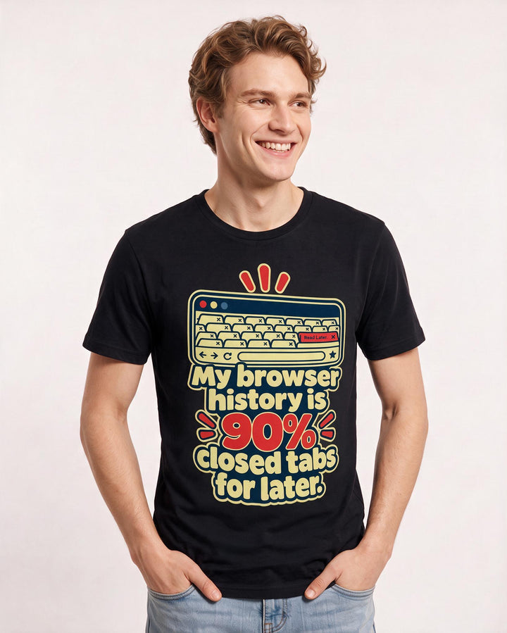 Meme Black T-Shirt for Men – Everyday Expression Graphic Tee product image 1