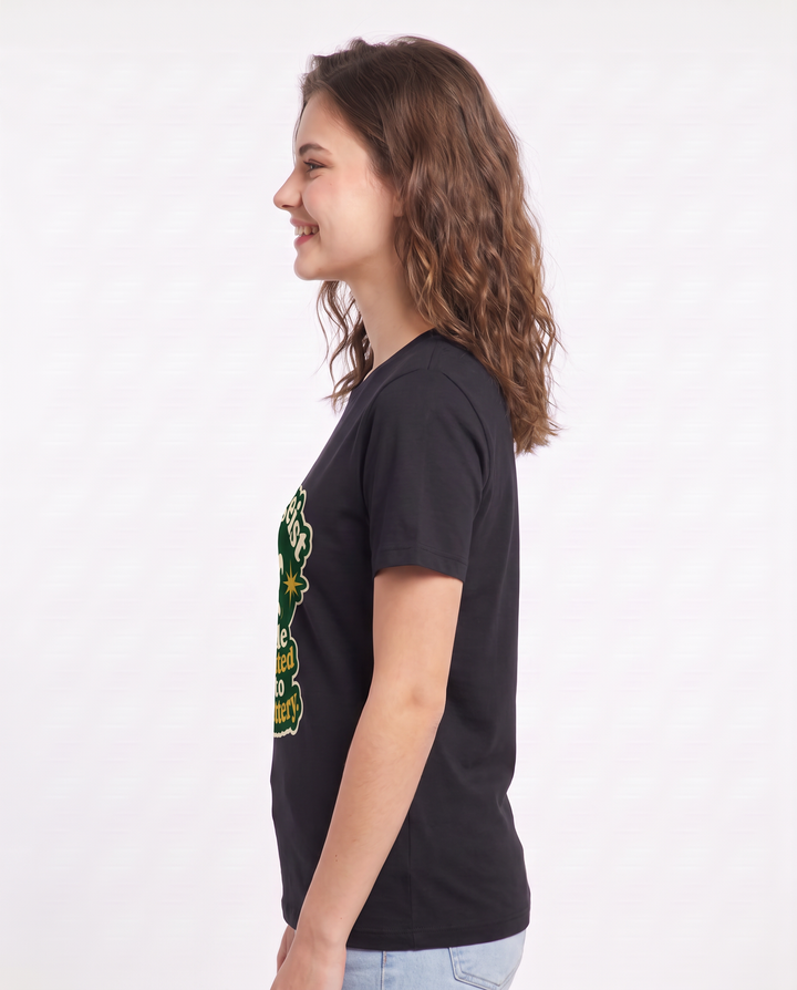 Halloween Women's Black T-Shirt - Poltergeist mode activated due to product image 2