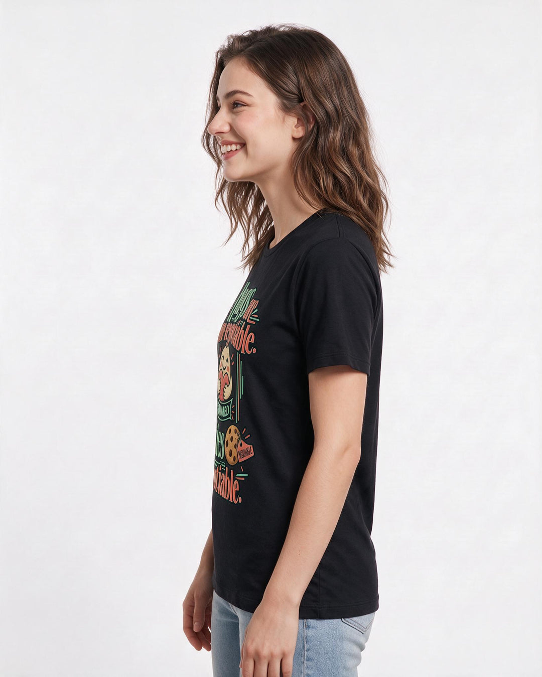 Grandparent Black T-Shirt for Women – Everyday Expression Graphic Tee product image 2