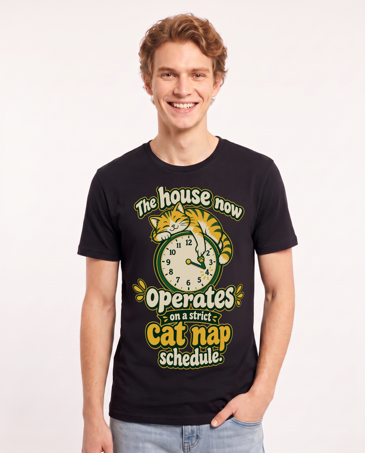 Cat Lover Black T-Shirt for Men – Everyday Expression Graphic Tee product image 3