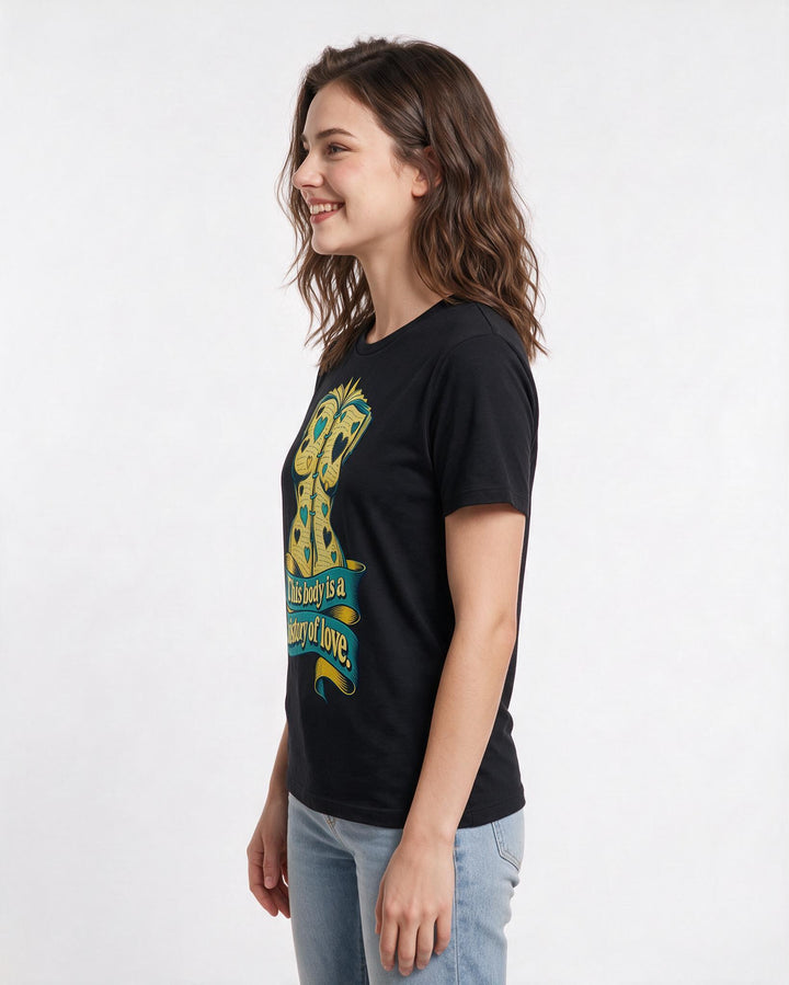 Pride Black T-Shirt for Women – Everyday Expression Graphic Tee product image 2