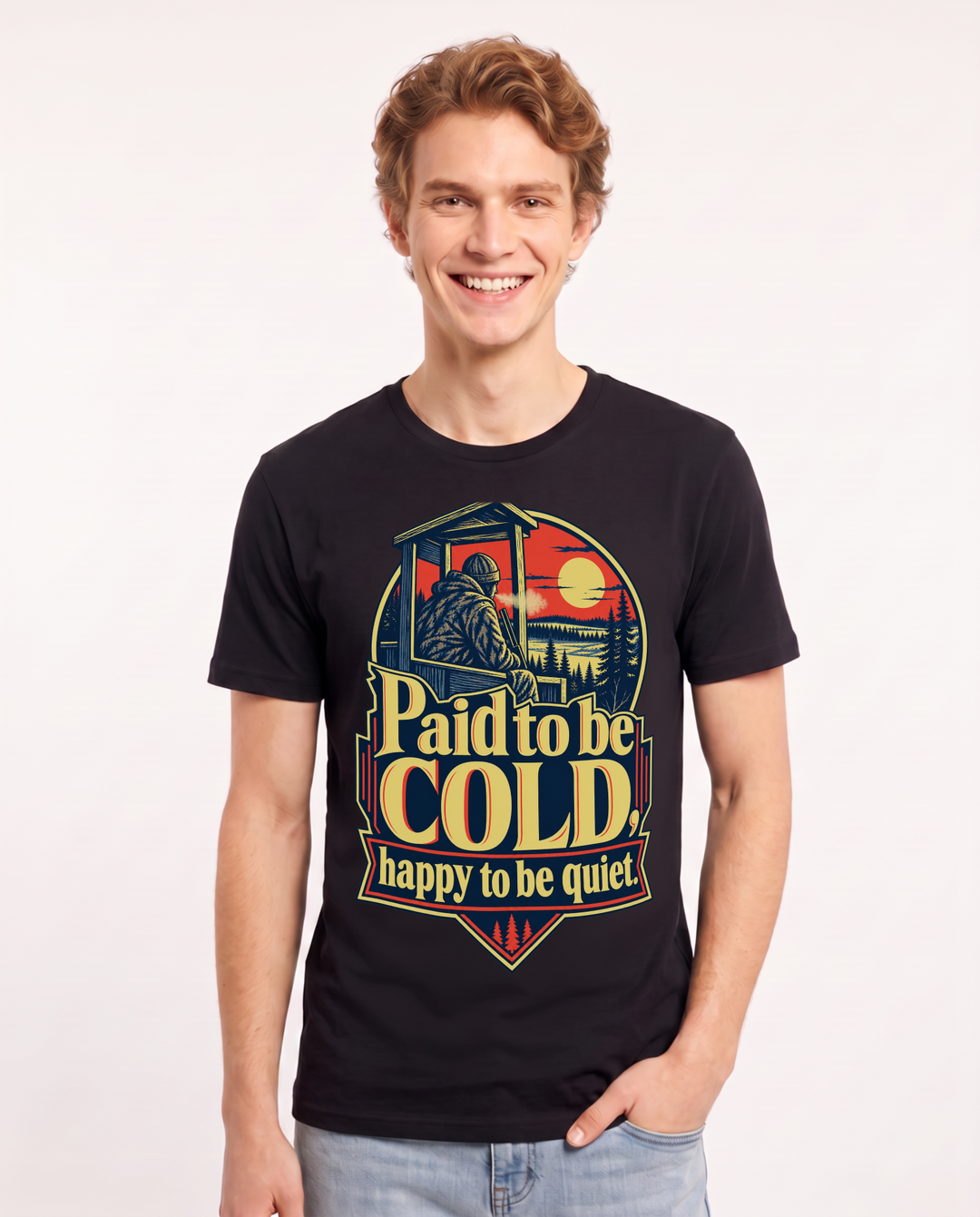 Hunting Black T-Shirt for Men – Everyday Expression Graphic Tee product image 3
