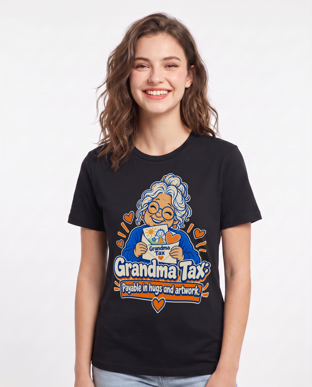 Grandparent Black T-Shirt for Women – Everyday Expression Graphic Tee product image 3