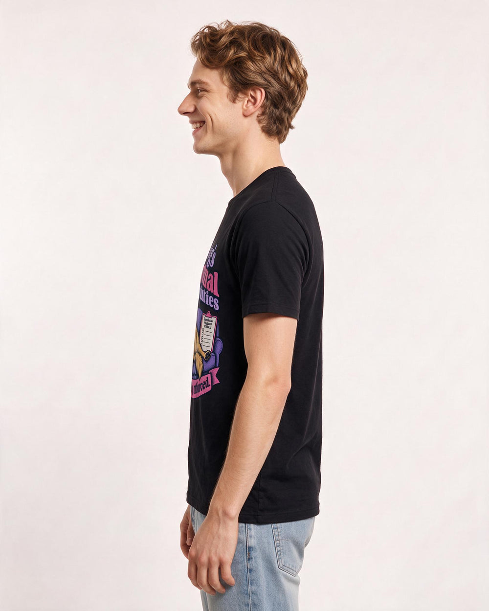 Cat Lover Black T-Shirt for Men – Everyday Expression Graphic Tee product image 2